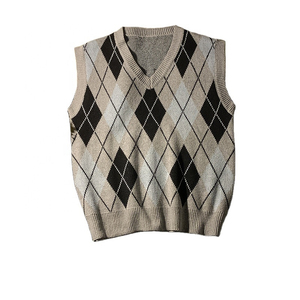 Vente en gros – Nouveauté 2026 – Gilet pull sans manches en cachemire pour homme, col en V, tricoté, épais, design personnalisé, haute qualité - Product Image 1
