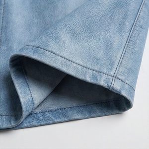 Jupe courte en jean taille haute pour femme, style cargo avec poches, couleur unie, à porter toute l'année - Product Image 6