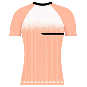 Maillot de sport blanc pêche à manches courtes et col ras du cou, léger et respirant, pour l'entraînement athlétique et l'uniforme d'équipe - Product Image 2