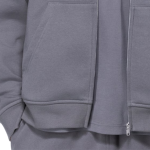 Sweat à capuche zippé premium coupe ample à manches longues, décontracté, avec fermeture éclair intégrale, usine de vêtements OEM ODM - Product Image 6