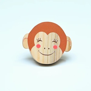 Perillas Decorativas de Madera de Pino Duraderas para Cajones de Niños, Tiradores de Armario con Forma de Cara de Mono, Perillas para Armarios - Product Image 5