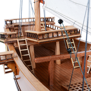 Modelo de Barco Chino de Madera, Miniatura Tradicional Vintage para Decoración Náutica del Hogar, Regalo Empresarial, 68.6Lx17.8Wx62.23H cm - Product Image 3