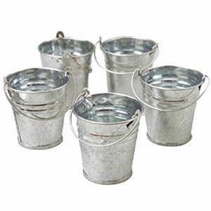Wholesale Mini Galvanized Metal <b>Buckets</b> with Handles Small <b>Tin</b> Pails for Wedding Party Favors Candy Gift Containers - Product Image 1