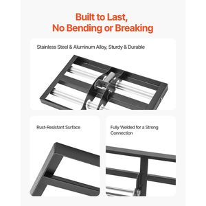 Rastrello Livellatore per Prato in Acciaio Inossidabile Rinforzato da 17'' x 10'' con Manico Regolabile da 63,4'' e Rullo per Manutenzione del Giardino - Product Image 3