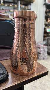 Handcrafted Copper Drinking Water Bottle Decorative Hammered Finish Metal Bottle for Home <b>Kitchen</b> and Office - Product Image 5