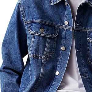 Veste en jean décontractée pour homme, automne, viscose/polyester, séchage rapide, respirante, coupe régulière, doublure en coton et élasthanne, logo personnalisé - Product Image 4