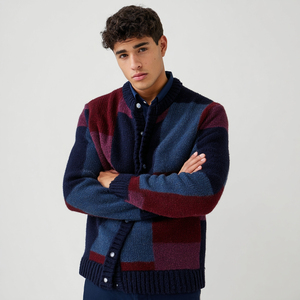 Pull cardigan pour homme, col en V, manches longues, boutonné, tricot, vêtements pour homme, pull tendance d'hiver - Product Image 4