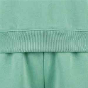 <b>Women's</b> 2 Piece Fleece Sweatshirt and <b>Shorts</b> Set Crew Neck Loose Fit Solid Color Casual Wear Above <b>Knee</b> <b>Length</b> Full Sleeve - Product Image 5