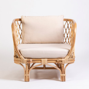 Rattan sofa chair modern design furniture for lounge living room accent hand-crafted sofas - Product Image 2