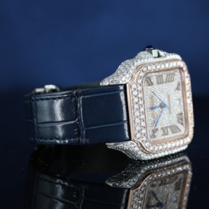 Reloj Mecánico de Acero Inoxidable con Moissanita, Esfera Romana, Estilo Hip Hop, Unisex, para Regalo - Product Image 4