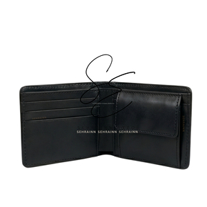 Handmade <b>Black</b> Leather <b>Wallet</b> <b>for</b> <b>Men</b> Genuine Bifold Card Holder <b>Wallet</b> with Cash Bill Compartments - Product Image 5
