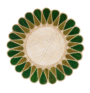 Assiette de présentation de luxe en rotin pour table à manger, décorations jaunes, blanches et roses, style rotin, vaisselle de table - Product Image 4