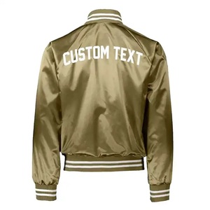 Custom Made Factory Manufacture High Quality Baseball Satin Varsity <b>Jacket</b> Custom Color Letterman Satin Varsity <b>Jacket</b> - Product Image 3
