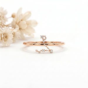 Bague Horoscope Poissons Luxe Or Diamant Bijoux DEF VVS Énergie des rêves Style émotionnel Choix Bestseller Viral - Product Image 2
