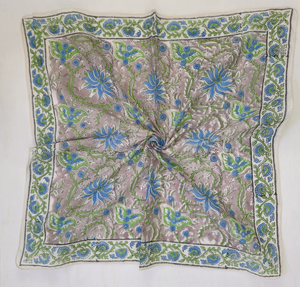 Hand Block Print 100% Cotton Bandana <b>Scarf</b> Floral Printed Cotton Head <b>Scarf</b> Boho Neck <b>Scarf</b> Bandana Handmade Cotton <b>Square</b> <b>Scarf</b> - Product Image 3