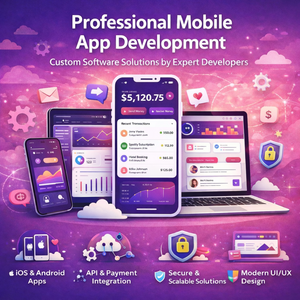 พัฒนาแอปมือถือตามสั่งพร้อมฟีเจอร์ขั้นสูง รองรับหลายแพลตฟอร์ม และโซลูชันซอฟต์แวร์ระดับผู้เชี่ยวชาญสำหรับธุรกิจ - Product Image 1