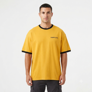 T-shirt décontracté respirant à manches courtes pour homme, coupe ajustée, couleur Pantone, 100% coton, fabriqué par Hawk Eye Sports (PayPal) - Product Image 1