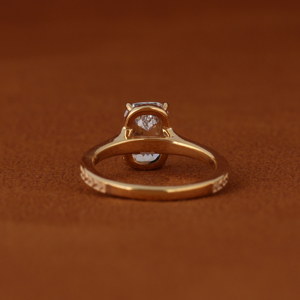 Anillo de Compromiso con Diamante Cultivado en Laboratorio, Corte Ashoka de 3 Quilates, Oro Sólido de 14K, Certificado IGI, VVS2 VS1, Color DEF, Anillo Solitario - Product Image 4
