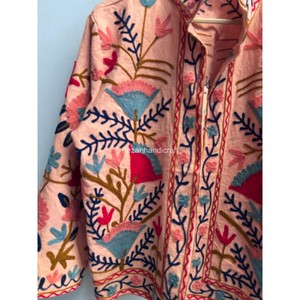 Indian Suzani Cotton Jacket Handmade Winter Unisex Jacket Uzbek Embroidery Jacket Women's Casual Jacket <b>Coat</b> - Product Image 2
