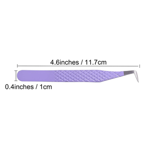 Pince à cils personnalisée avec logo, volume 90 degrés, marque privée, pince à sourcils, pince à cils à pointe en fibre pour extension de cils - Product Image 5