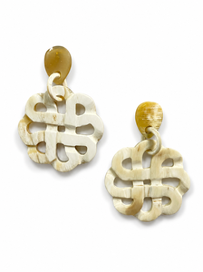 Pendientes Redondos de Cuerno de Búfalo Hechos a Mano DTJ para Niños, Estilo Moderno, Acabado Lacado, Ecológicos, 40 mm, Excelente Relación Calidad-Precio, Regalo al por Mayor - Product Image 3