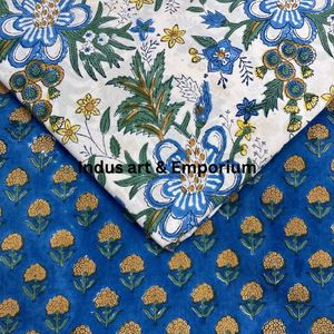 Block Print Cotton Cambric 60X60 Running Fabric Traditional Jaipuri Print Cotton Fabric - Product Image 4