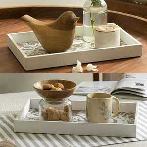 Magnifique plateau de service en bois de qualité supérieure, plateau décoratif de haute qualité pour table basse, fête, club, maison, hôtel, salle à manger à prix avantageux - Product Image 3