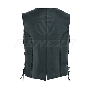 Chaleco de cuero para hombre de alta calidad OEM, hecho a medida, chaleco de cuero para hombre de alta calidad, muy vendido. - Product Image 2