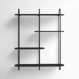 Estantes Flotantes de Pared con Marco de Metal Negro y Madera, Diseño Moderno y Personalizado, Duraderos y Sencillos, para Decoración - Product Image 2