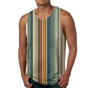 CANBELLO SPORTS <b>Men's</b> Solid Sleeveless Tank Top O-Neck Knitted <b>Stretchy</b> Breathable Casual Fit 100% Polyester Sublimation Print - Product Image 6