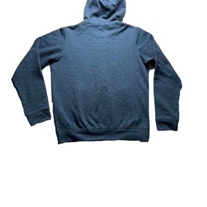 Survêtement unisexe bleu à capuche avec fermeture éclair intégrale, coupe décontractée, couleur unie, poches latérales, idéal pour l'automne, en coton et élasthanne - Product Image 3