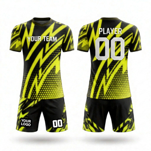 Ensemble de maillots de football personnalisés pour hommes et jeunes, uniforme de football bleu et blanc domicile/extérieur avec logo personnalisé - Product Image 6