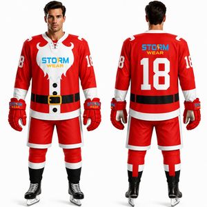 ผู้ผลิตเสื้อฮอกกี้น้ำแข็งแบบ OEM รับผลิตชุดทีมตามสั่ง ชุดสโมสร แบบ Sublimation แบรนด์ส่วนตัว ODM ผลิตชุดฮอกกี้น้ำแข็งจำนวนมาก - Product Image 4