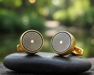 Bijoux de luxe pour hommes, boutons de manchette |   Boutons de manchette personnalisés en acier inoxydable et argent sterling 925 pour mariage et affaires - Product Image 2