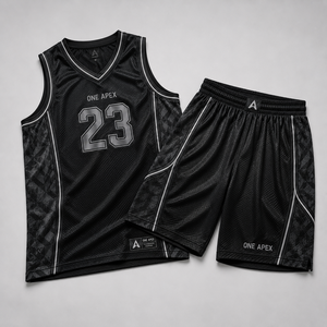 Ensemble de maillots et shorts de basketball noirs personnalisés pour hommes, réversibles, respirants, à séchage rapide, vêtements de sport d'équipe, OEM ODM, vente en gros - Product Image 4