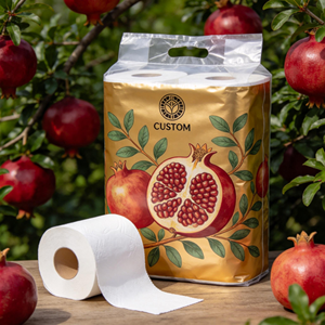 Papier toilette biodégradable en pâte de bois 4 plis, rouleau de papier toilette pour restaurant, fournisseur et fabricant de papier hygiénique de haute qualité - Product Image 1