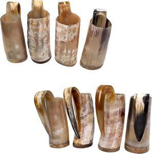 Tazas Artesanales de Cuerno de Buey Ecológicas con Temática Animal, Acabado Natural, Estilo Vintage, Reutilizables, para Cerveza, Uso en Fiestas, Sólidas - Product Image 6
