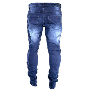 Jeans vintage coupe bootcut slim pour homme, en denim uni, personnalisables en gros, en coton, séchage rapide, taille mi-haute, légers - Product Image 2