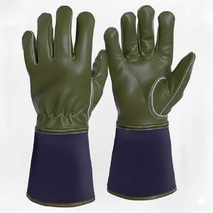 Strong Leather Welding Gloves <b>Heat</b> Resistant Protective Gloves for Industrial Welding Safety - Product Image 3