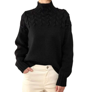 Women's Crew Neck Color Blocked Thick Nylon/Acrylic Autumn Casual <b>Pullover</b> <b>Sweater</b> Full Sleeve Anti-Pilling - Product Image 4