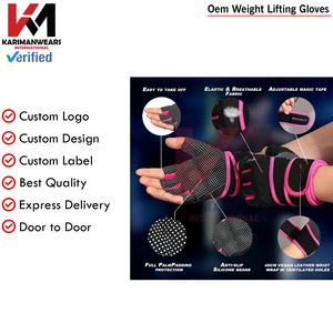 ถุงมือออกกำลังกายแบบกำหนดเองสำหรับผู้ชายและผู้หญิง ยกน้ำหนัก ป้องกันข้อมือ จับกระชับ ออกกำลังกาย ฟิตเนส ขายส่ง - Product Image 3