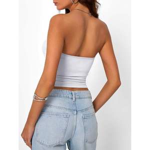 Top Corto Sublimado para Mujer, Top Bandeau con Logotipo Personalizado, Top Corto para Picnic - Product Image 3