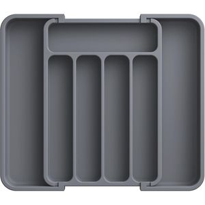 Organizzatore per posate regolabile ed espandibile, vassoio da cucina per forchette e coltelli, contenitore multiuso per utensili. - Product Image 1