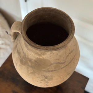 Vase en céramique turque vintage Avanos, poterie artisanale rustique, pot décoratif, décoration de maison de style campagnard méditerranéen - Product Image 2