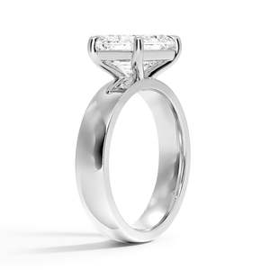Belle bague solitaire fabriquée en or jaune massif 14 carats - Product Image 4