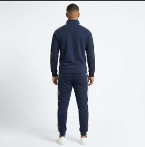 Hawk Eye Sports <b>Men's</b> Slim Fabric Fleece 300g Winter <b>Pullover</b> Hoodie Full-Length Button-Up Tracksuit Set Breathable - Product Image 5