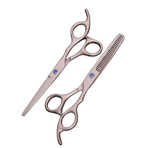 Tijeras Profesionales para Adelgazar el Cabello, Acero Inoxidable 4Cr13, Punta Afilada, 30 Dientes, para Diestros, Mango de Goma, Mango Largo, Uso en Salón - Product Image 6