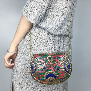 Bolso de Mano de Diseño Moderno Vintage con Cuentas Metálicas Plateadas para Mujer, Bolso Bandolera con Escultura Pulida, Ideal para Regalo - Product Image 2