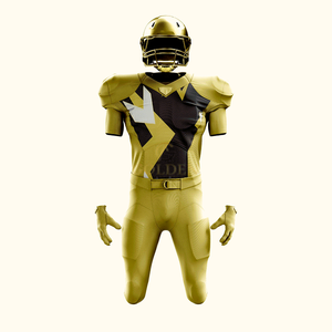 Maillot de football américain personnalisé réfléchissant de haute qualité, respirant, à manches courtes, imprimé numériquement, en polyester, uniforme - Product Image 2