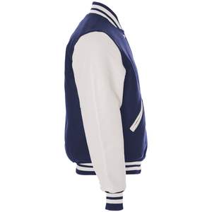 Chaqueta Universitaria de Béisbol Premium para Hombre, de Lana, con Cuero Genuino, Personalizada, con Cierre de Botones Cubiertos - Product Image 5